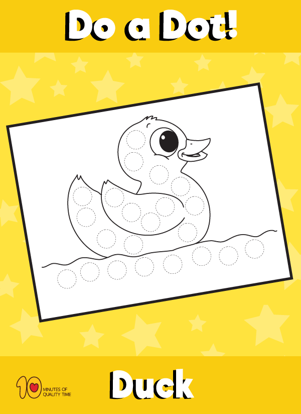 Dot Activity Animals Duck 10 Minutes Of Quality Time
