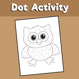 Dot Activity Animals - Owl