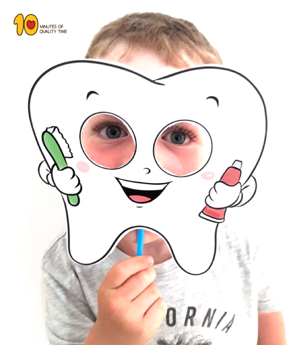 Tooth Mask Printable Template 10 Minutes Of Quality Time