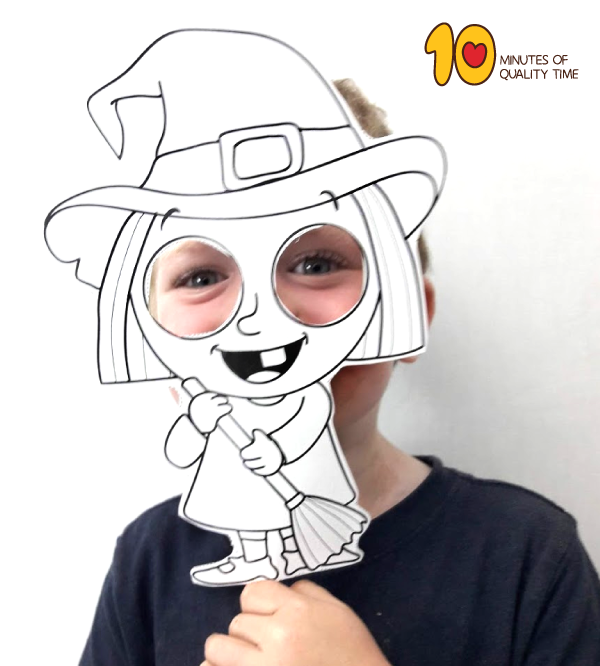 Printable Halloween Witch Mask 10 Minutes Of Quality Time