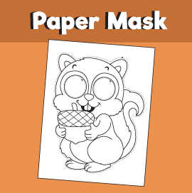 Squirrel Printable Mask