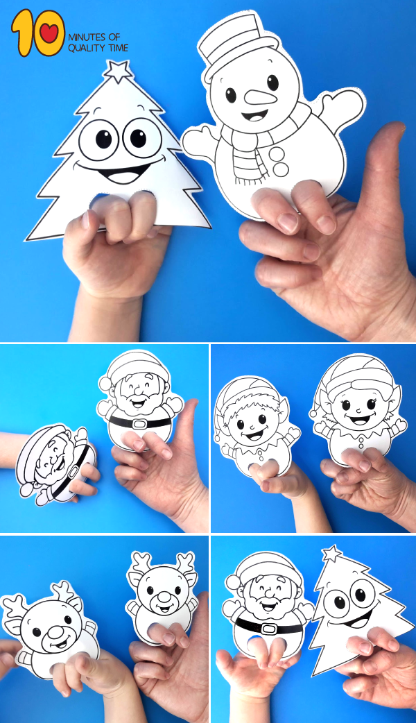 Printable Christmas Finger Puppets Insane alice