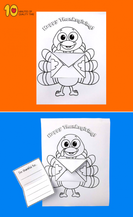 Thanksgiving Turkey With Thankful Letter – 10 Minutes of Quality Time