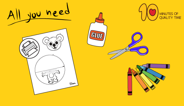 koala bear craft template