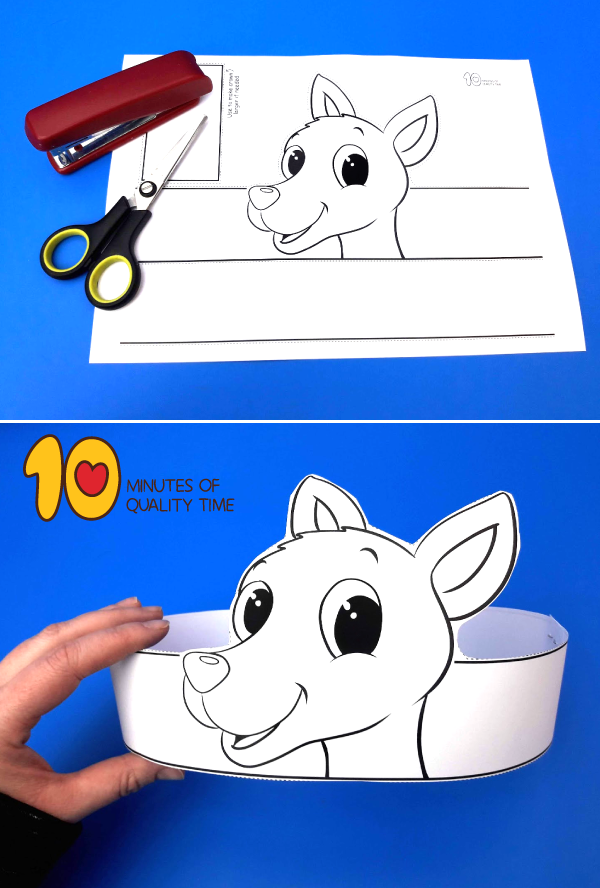 Kangaroo Printable Crown 10 Minutes Of Quality Time