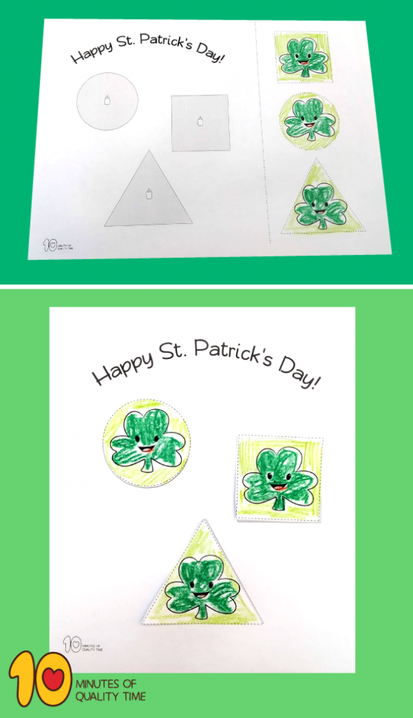 St. Patrick's Day Cut and Paste Worksheet – 10 Minutes of Quality Time
