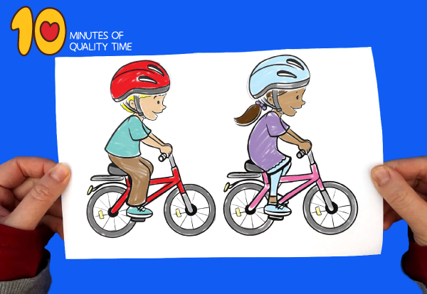 Bicycle Safety Cut & Paste Worksheet – 10 Minutes of Quality Time