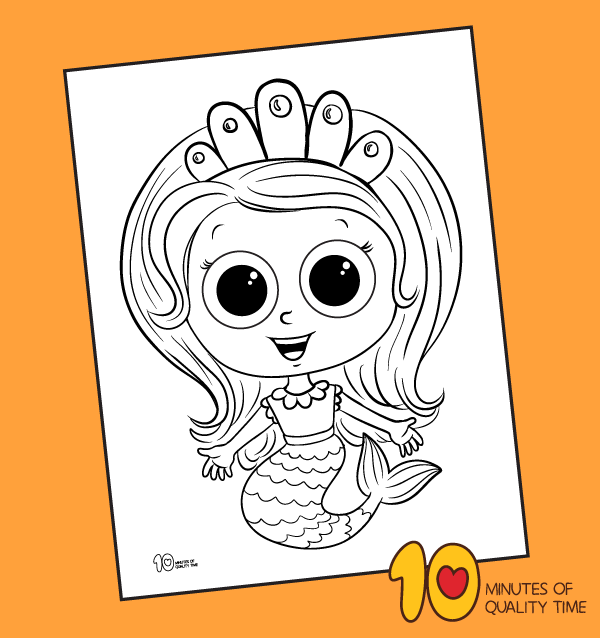 coloring pages of a mermaid