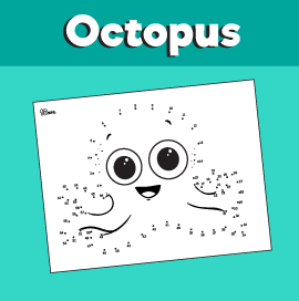 Octopus Connect the Dots Worksheet