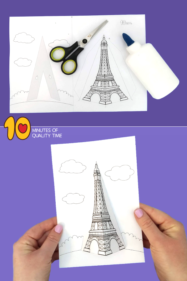 Eiffel Tower 3D Craft 10 Minutes Of Quality Time