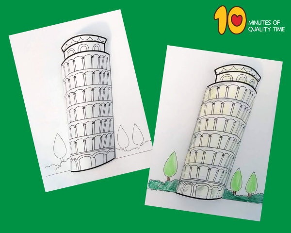 Leaning Tower Of Pisa Craft 10 Minutes Of Quality Time