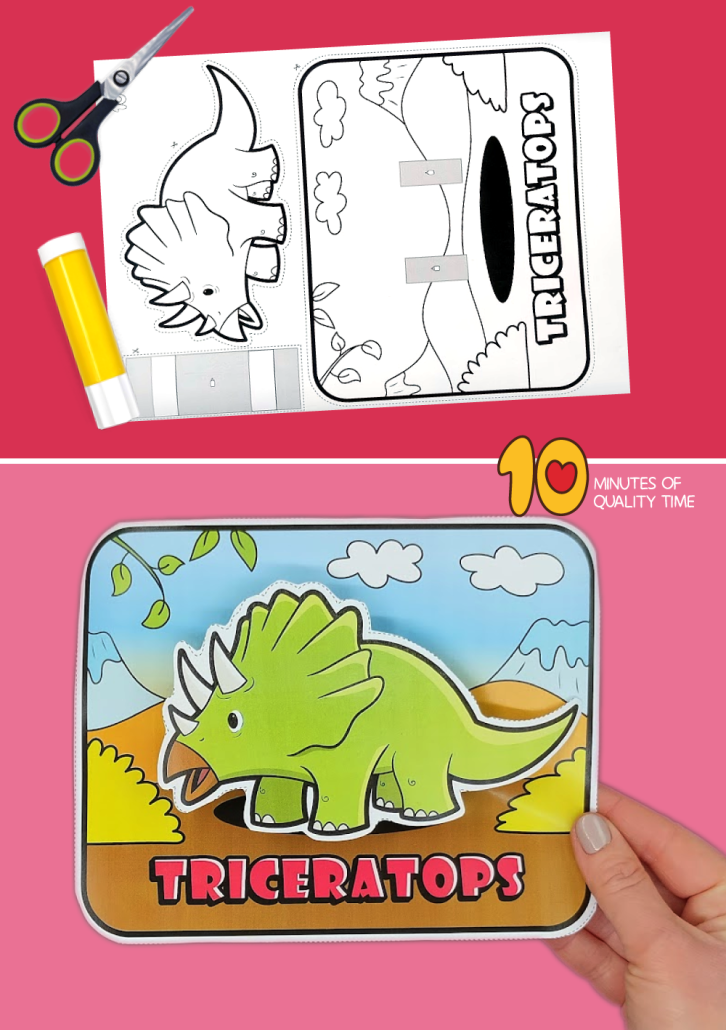 Triceratops Craft - Dinosaur Printable – 10 Minutes of Quality Time
