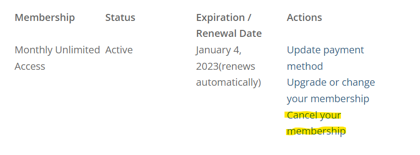 How to Cancel My Membership?