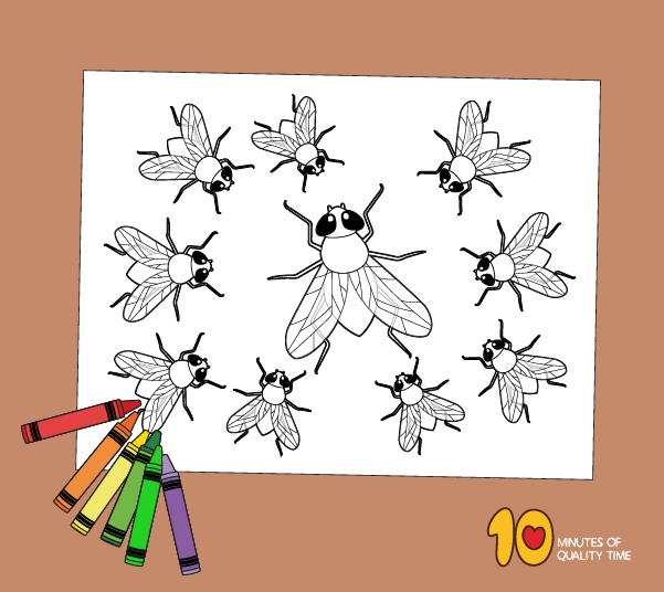 plague of flies coloring page