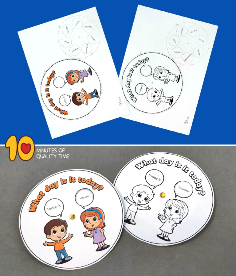 What Day is It Today - Days of the Week Craft – 10 Minutes of Quality Time