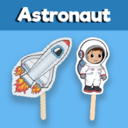 Astronaut and Rocket Ship Cut Out Craft