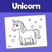 Unicorn Coloring Page