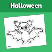 Bat Coloring Page for Halloween