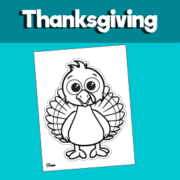 Thanksgiving Turkey Cut Out Coloring Page