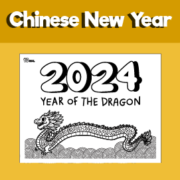2024 Chinese New Year Coloring Page