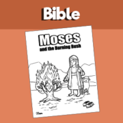 Moses and the Burning Bush Coloring Page