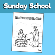 The Woman at the Well Coloring Page