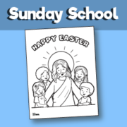 Religious Easter Coloring Page