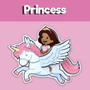 princess riding unicorn craft