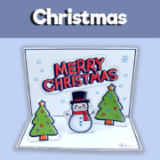 Merry Christmas 3D Snowman Card download