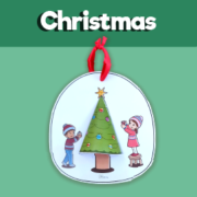 3D Christmas tree craft with paper