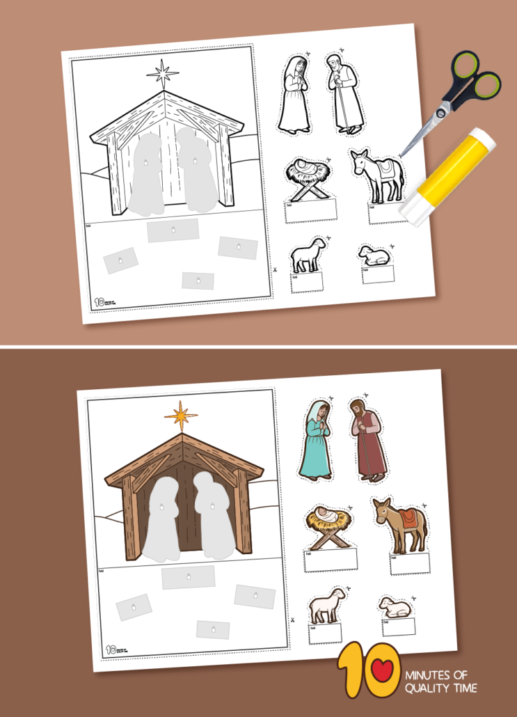 The Nativity Scene 3D Craft – 10 Minutes of Quality Time