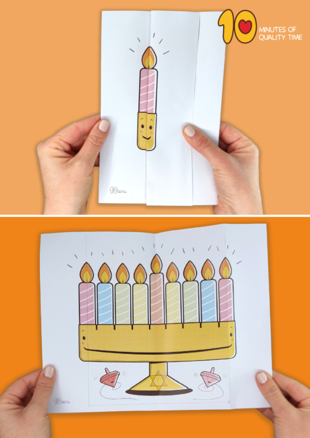 Surprise Menorah Craft for Hanukkah – 10 Minutes of Quality Time