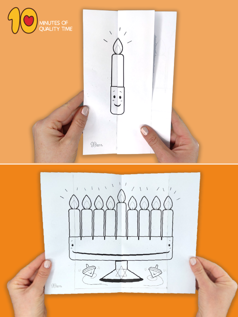 Surprise Menorah Craft for Hanukkah – 10 Minutes of Quality Time