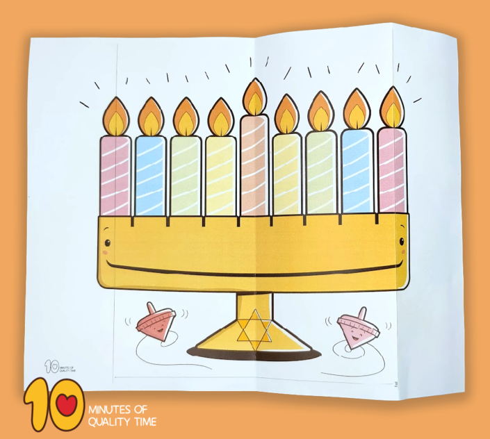 Surprise Menorah Craft for Hanukkah – 10 Minutes of Quality Time
