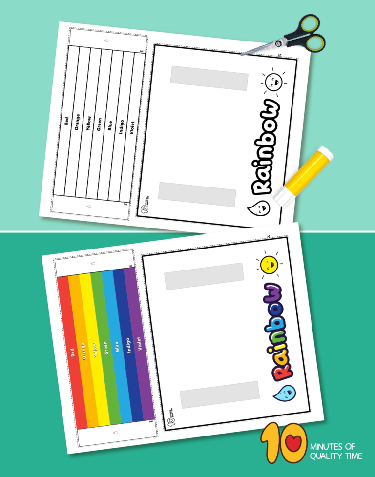 Colors of the Rainbow 3D craft – 10 Minutes of Quality Time