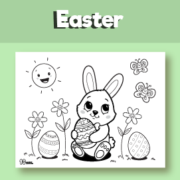 Easter bunny coloring pages printable