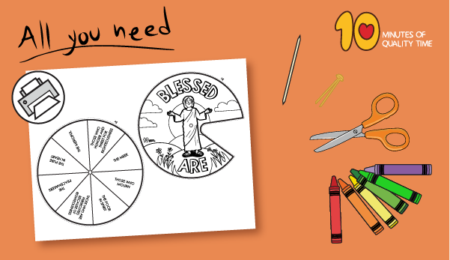 The Beatitudes Wheel Craft – 10 Minutes of Quality Time
