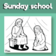 Mary Anoints Jesus Feet colouring