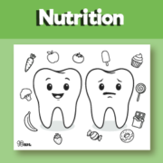healthy teeth colouring page