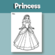 Coloring princess for kids