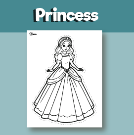 Coloring princess for kids