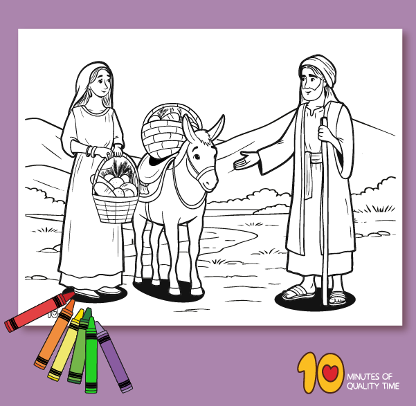 David and Abigail printable coloring