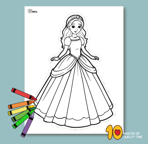 printable princess colouring pages