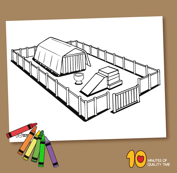 Bible Tabernacle coloring sheet