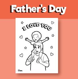 printable Father's Day cards coloring