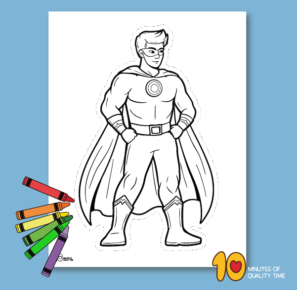 Superheroes coloring sheets