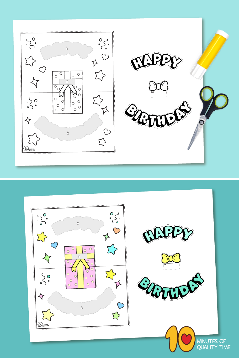 Happy Birthday card toddler craft