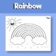 Coloring page kids rainbow