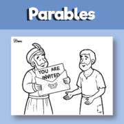 parable of the great banquet coloring sheets