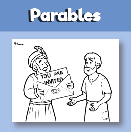 parable of the great banquet coloring sheets